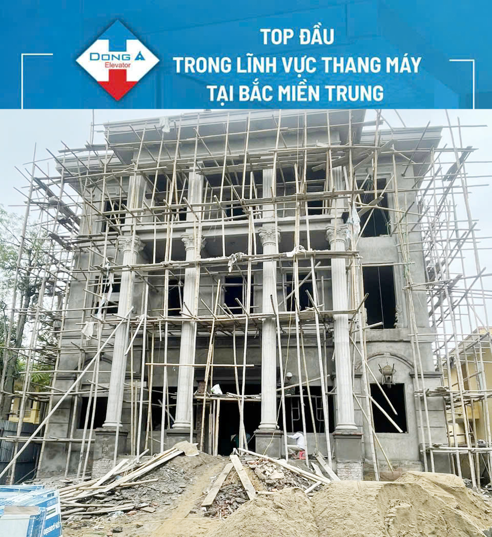 Thi công thang máy lồng kính biệt thự
