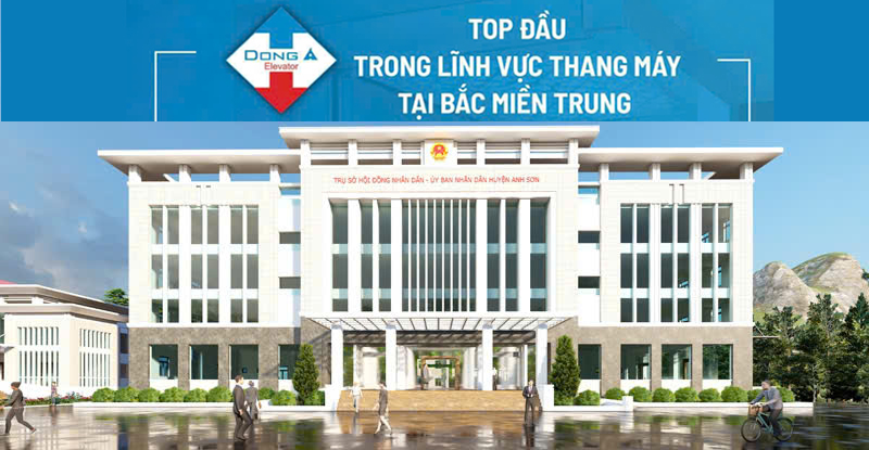 Thi công hệ thống thang máy ủy ban huyện Anh Sơn