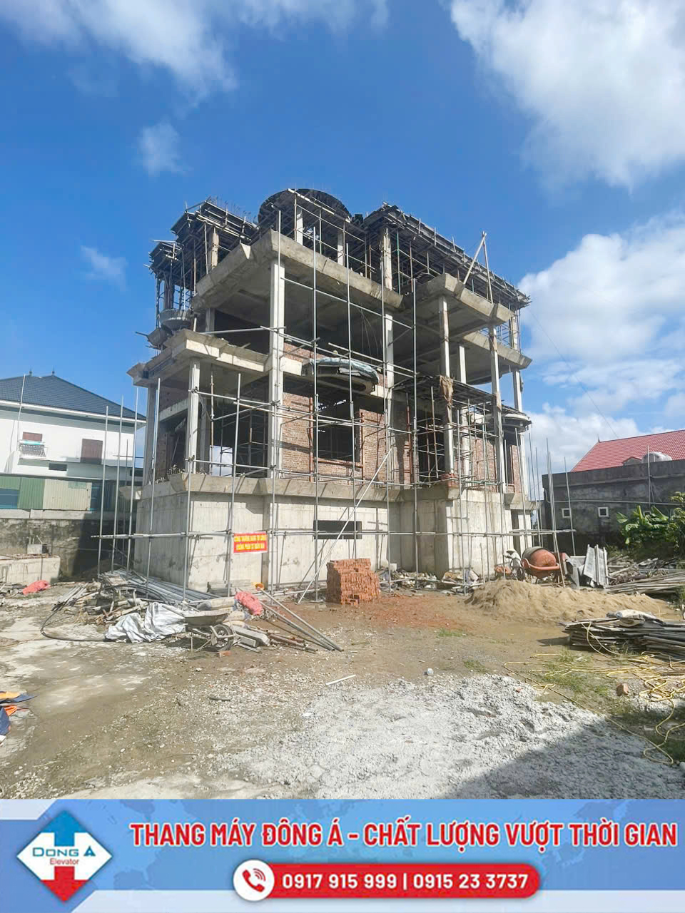 Thi công thang máy biệt thự
