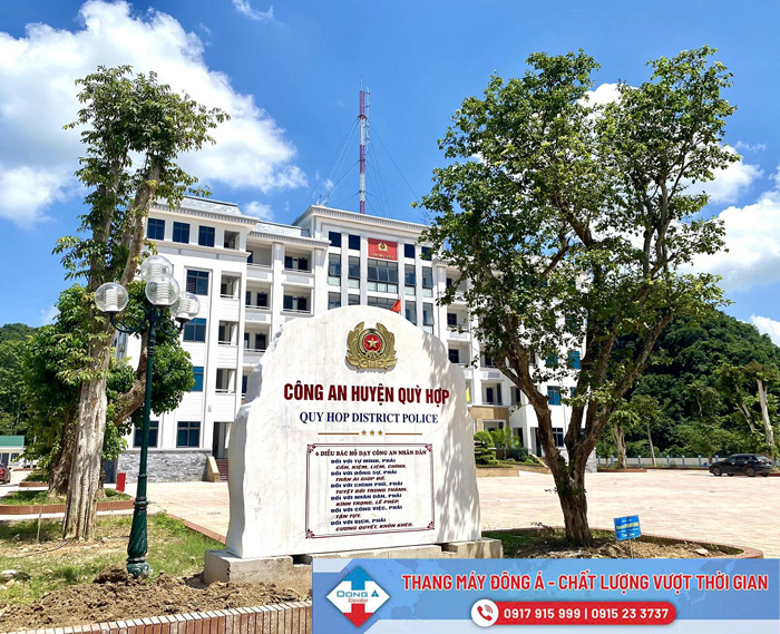 Thi công hệ thông thang máy cơ quan công an Quỳ Hợp
